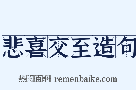 悲喜交至造句是什么意思的图片